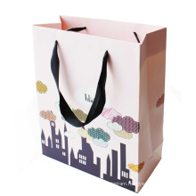 Paper Shopping Gift Bag with Black Handle